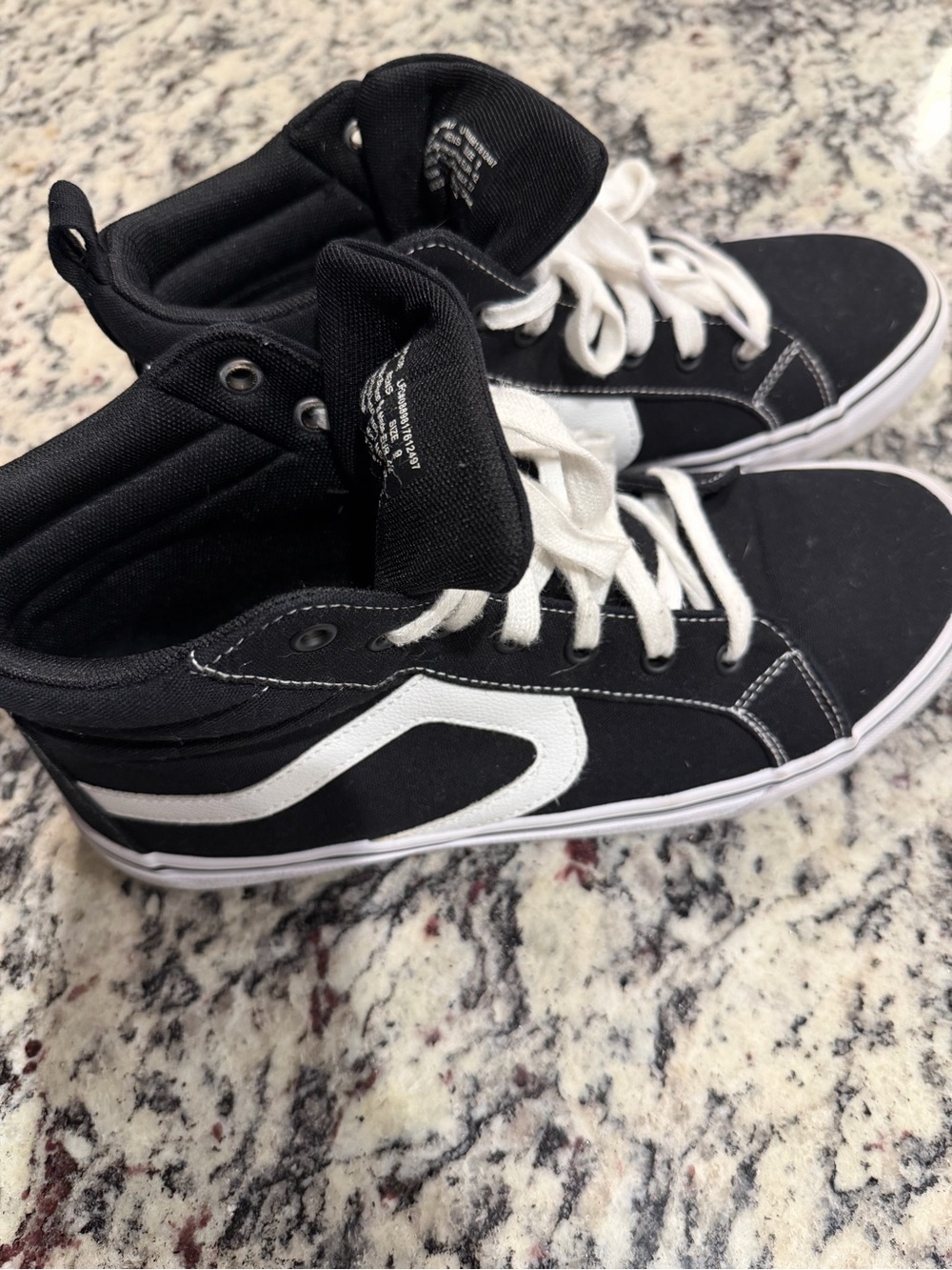 No Boundaries Black and White High-Top Sneakers